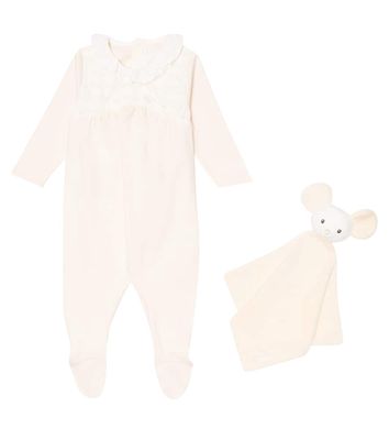 Chloé Kids Baby cotton romper and pacifier