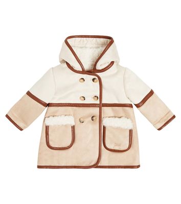 Chloé Kids Baby faux shearling-lined coat
