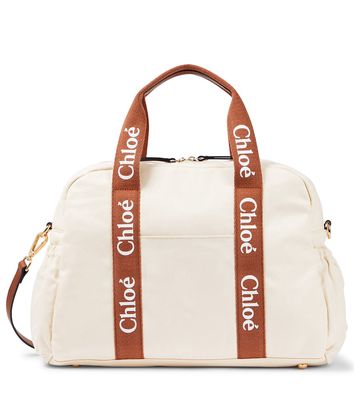 Chloé Kids Baby logo canvas changing bag