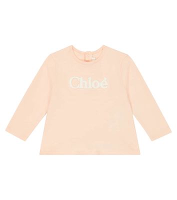 Chloé Kids Baby logo cotton-jersey T-shirt