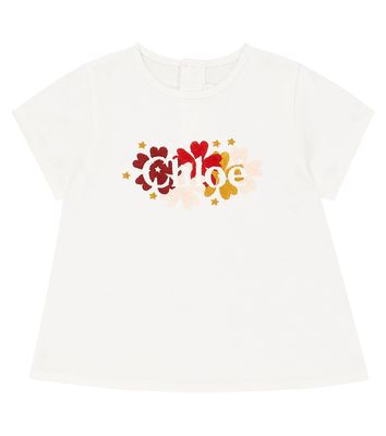 Chloé Kids Baby logo cotton T-shirt