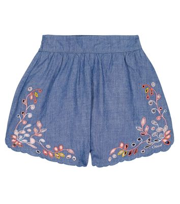 Chloé Kids Broderie anglaise shorts