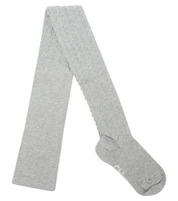 Chloé Kids Cable-knit cotton-blend tights