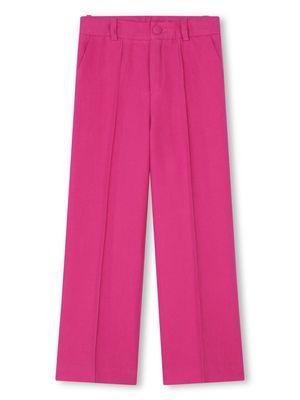 Chloé Kids Ceremony linen-blend trousers - Pink
