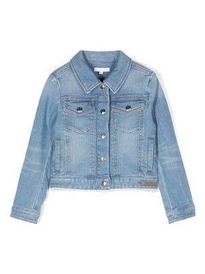 Chloé Kids cotton denim jacket - Blue