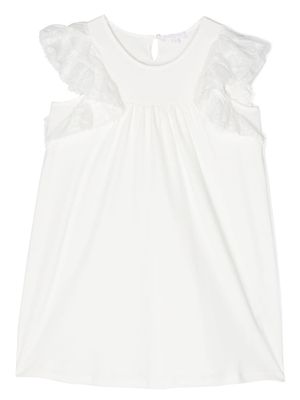 Chloé Kids cotton shift dress - White