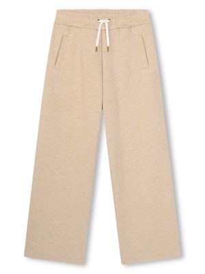Chloé Kids drawstring-waist organic cotton track pants - Neutrals