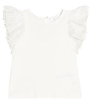 Chloé Kids Embroidered cotton top