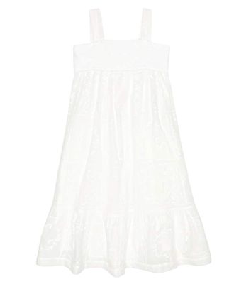 Chloé Kids Embroidered cotton voile dress