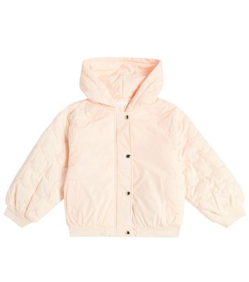 Chloé Kids Embroidered padded jacket
