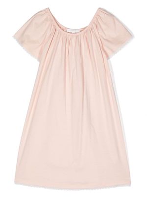 Chloé Kids gathered short-sleeve nightdress - Pink
