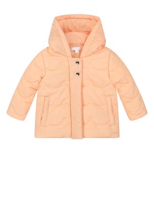 Chloé Kids hooded puffer jacket - Pink