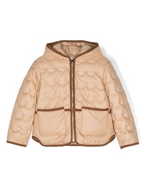 Chloé Kids hooded quilted jacket - Neutrals