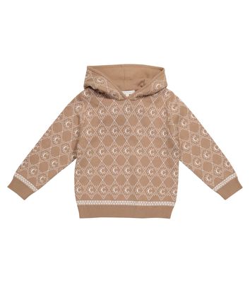 Chloé Kids Intarsia-knit cotton and wool hoodie