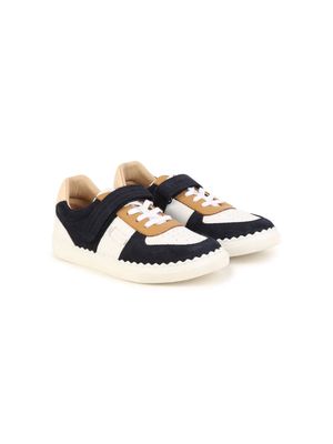 Chloé Kids leather panelled sneakers - Neutrals