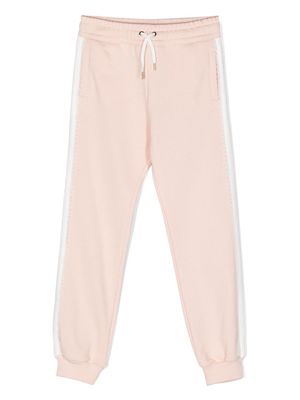 Chloé Kids logo-embroidered track pants - Pink