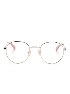 Chloé Kids logo-engraved round-frame glasses - Gold