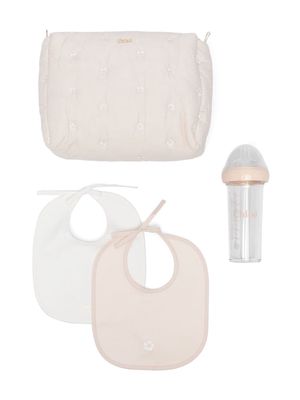 Chloé Kids logo-print bottle set - Neutrals