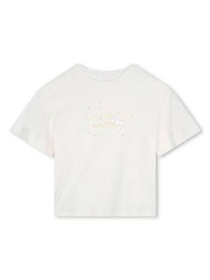 Chloé Kids logo-print organic-cotton T-shirt - White