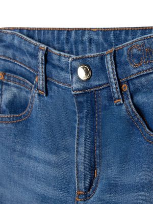 Chloé Kids mid-rise straight-leg jeans - Blue