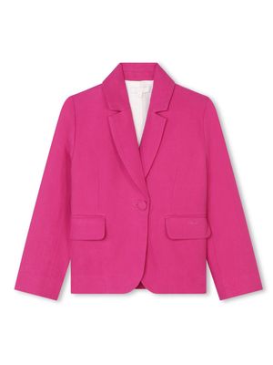 Chloé Kids notched-collar single-breasted blazer - Pink