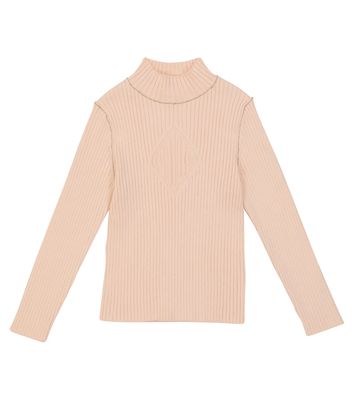 Chloé Kids Ribbed-knit mock neck sweater