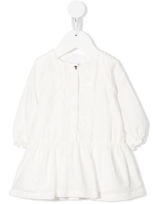 Chloé Kids round-neck long-sleeve dress - White