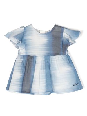Chloé Kids ruffle-detail blouse - Blue
