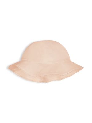 Chloé Kids scallop-edge organic cotton sun hat - Pink