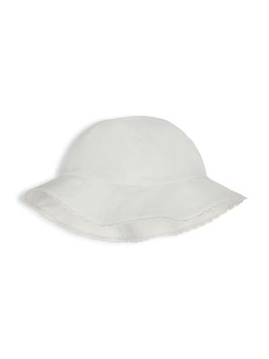 Chloé Kids scallop-edge organic cotton sun hat - White