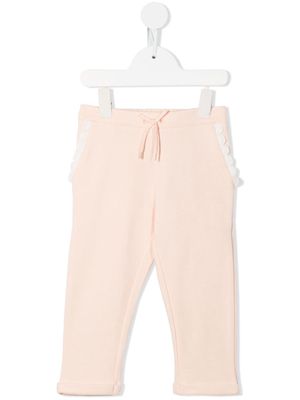 Chloé Kids scallop-edge sweatpants - Pink