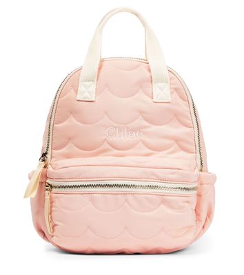 Chloé Kids Scallop-embroidered backpack