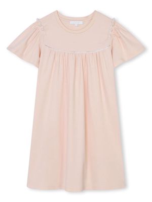 Chloé Kids short-sleeve cotton dress - Pink