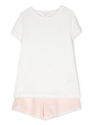 Chloé Kids short-sleeve pajama set - White