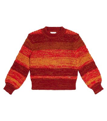 Chloé Kids Striped cotton and wool sweater
