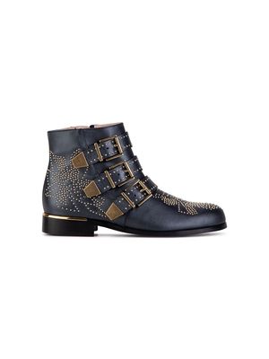 Chloé Kids studded buckle-embellished boots - Black