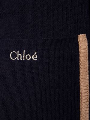 Chloé Kids TEEN buckle-fastening hooded jacket - Blue