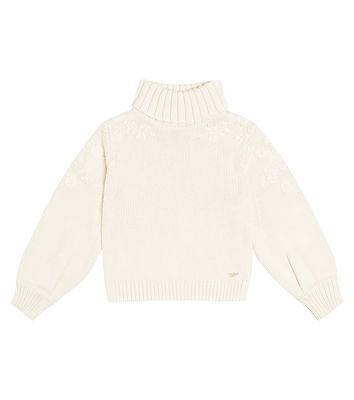 Chloé Kids Turtleneck cotton and wool sweater