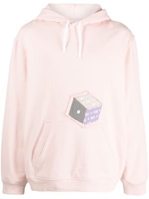 Chloe Nardin dice-patchwork cotton hoodie - Pink