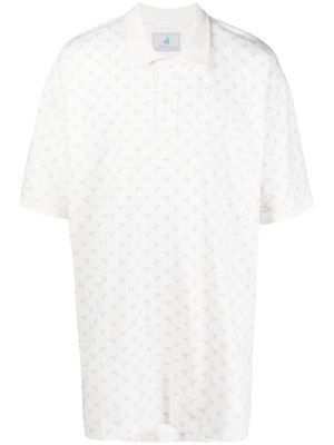 Chloe Nardin floral-print polo shirt - White