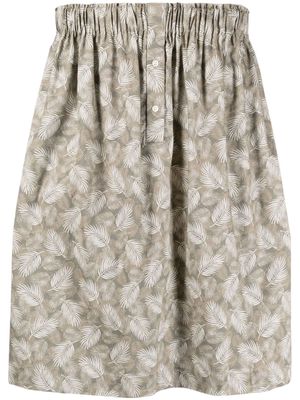 Chloe Nardin palm-print cotton skirt - Green