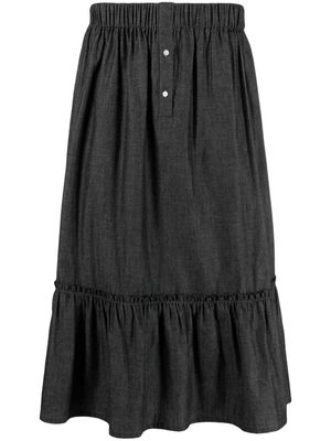 Chloe Nardin peplum-hem cotton midi skirt - Grey