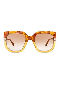Chloe West Square Sunglasses in Orange.