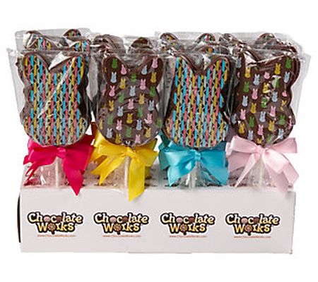 Chocolate Works 24-Piece Easter Bunny Lollipops Set