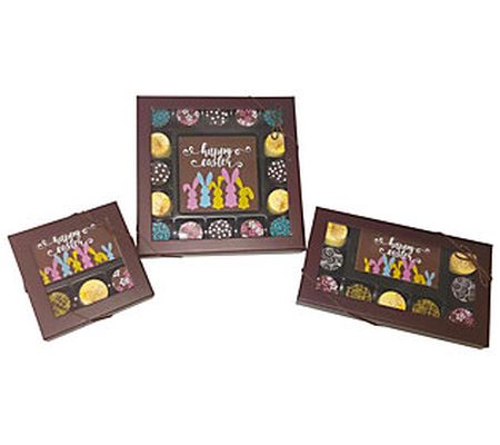 Chocolate Works 31-Piece Hoppy Easter Truffle T ower Set