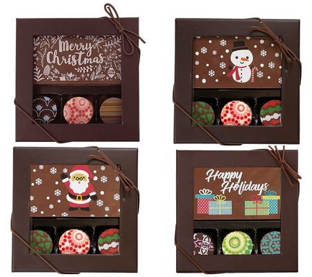 Chocolate Works 4 Truffles and Holiday Card Gift Boxes