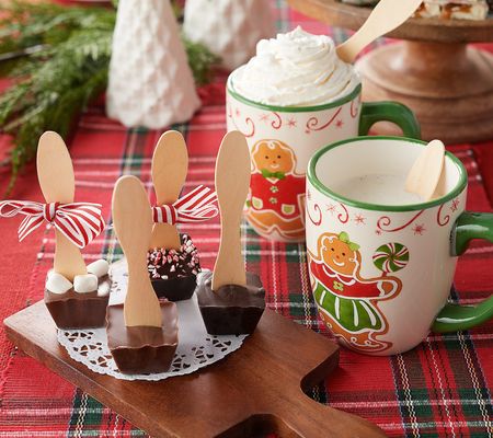 Chocolate Works Set of 12 Gourmet Hot Cocoa Spoons