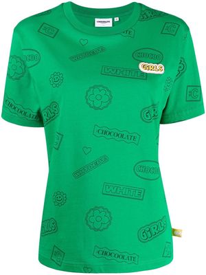 CHOCOOLATE all-over graphic print T-shirt - Green