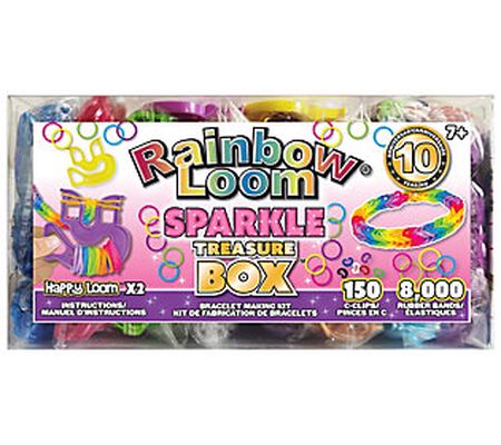 Choon's Design Rainbow Loom Sparkle Rubber Band Treasure Box