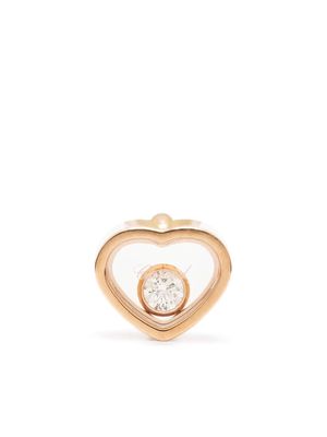 Chopard 18kt rose gold My Happy Heart diamond stud earring - Pink